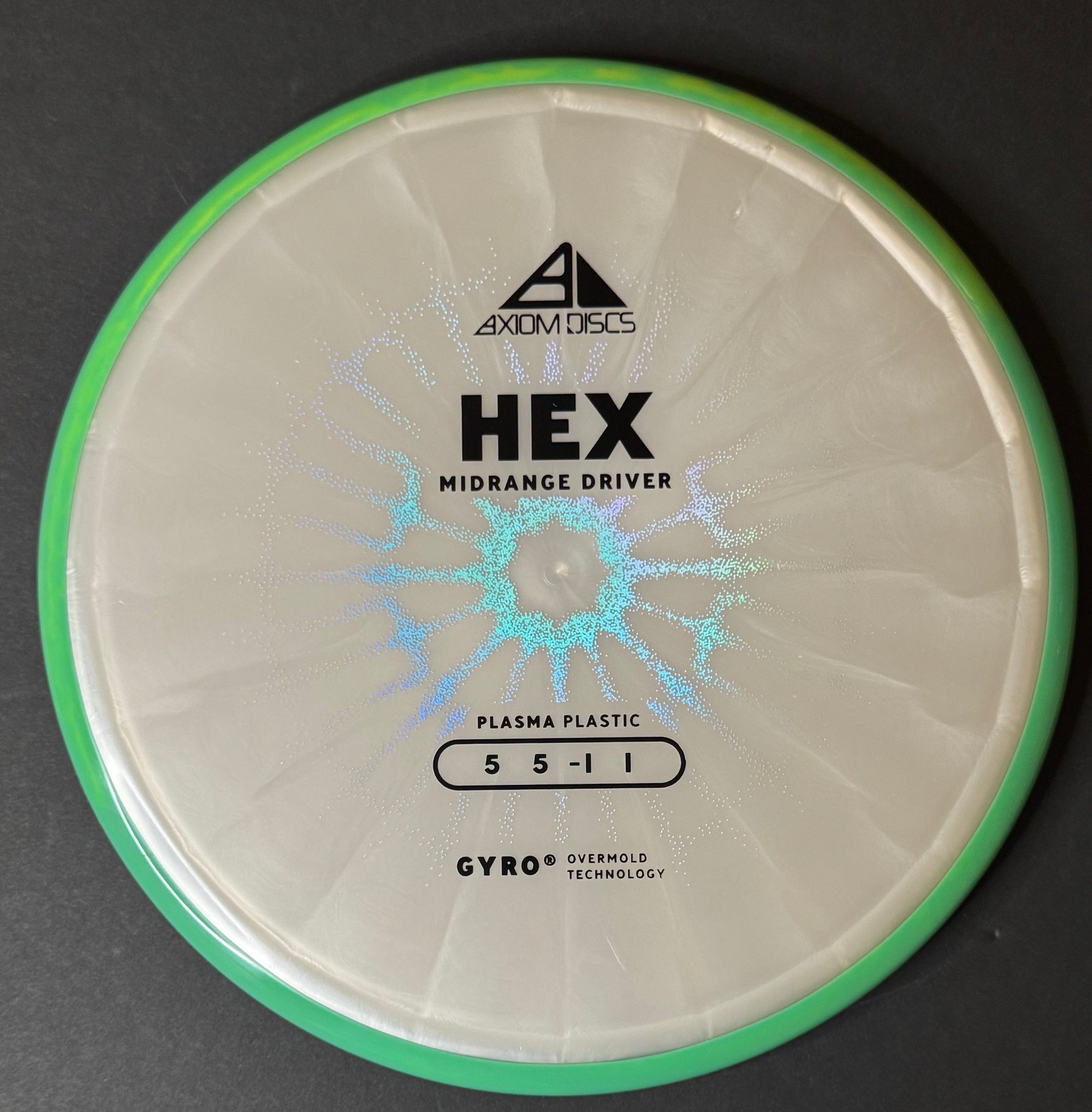 Axiom Plasma Hex 5/5/-1/1. Pre-order. Color & Weight will vary. Ship on 7/24.