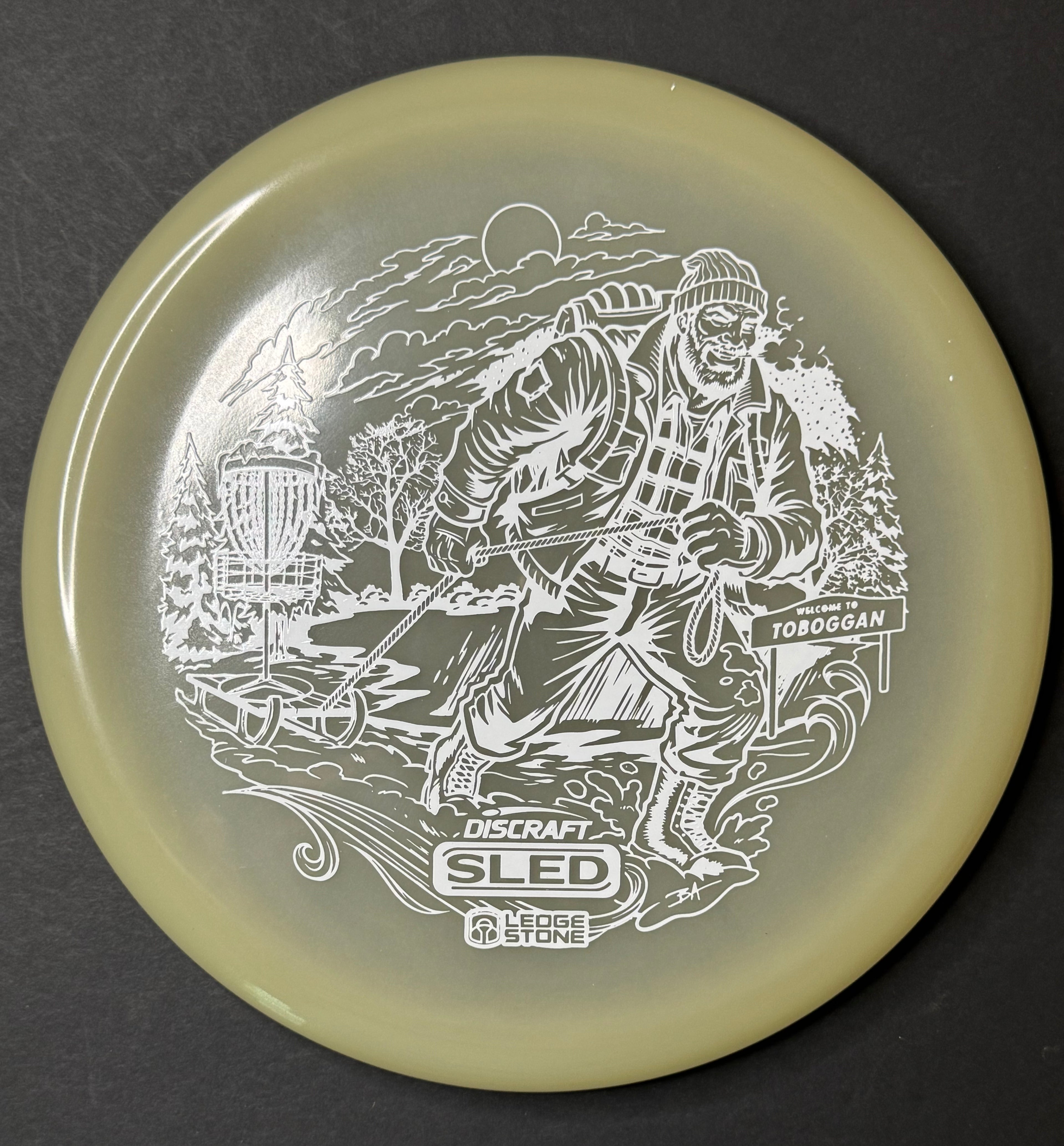 Worlds edition mega glow Sled. Toboggan 3/2/-1/2