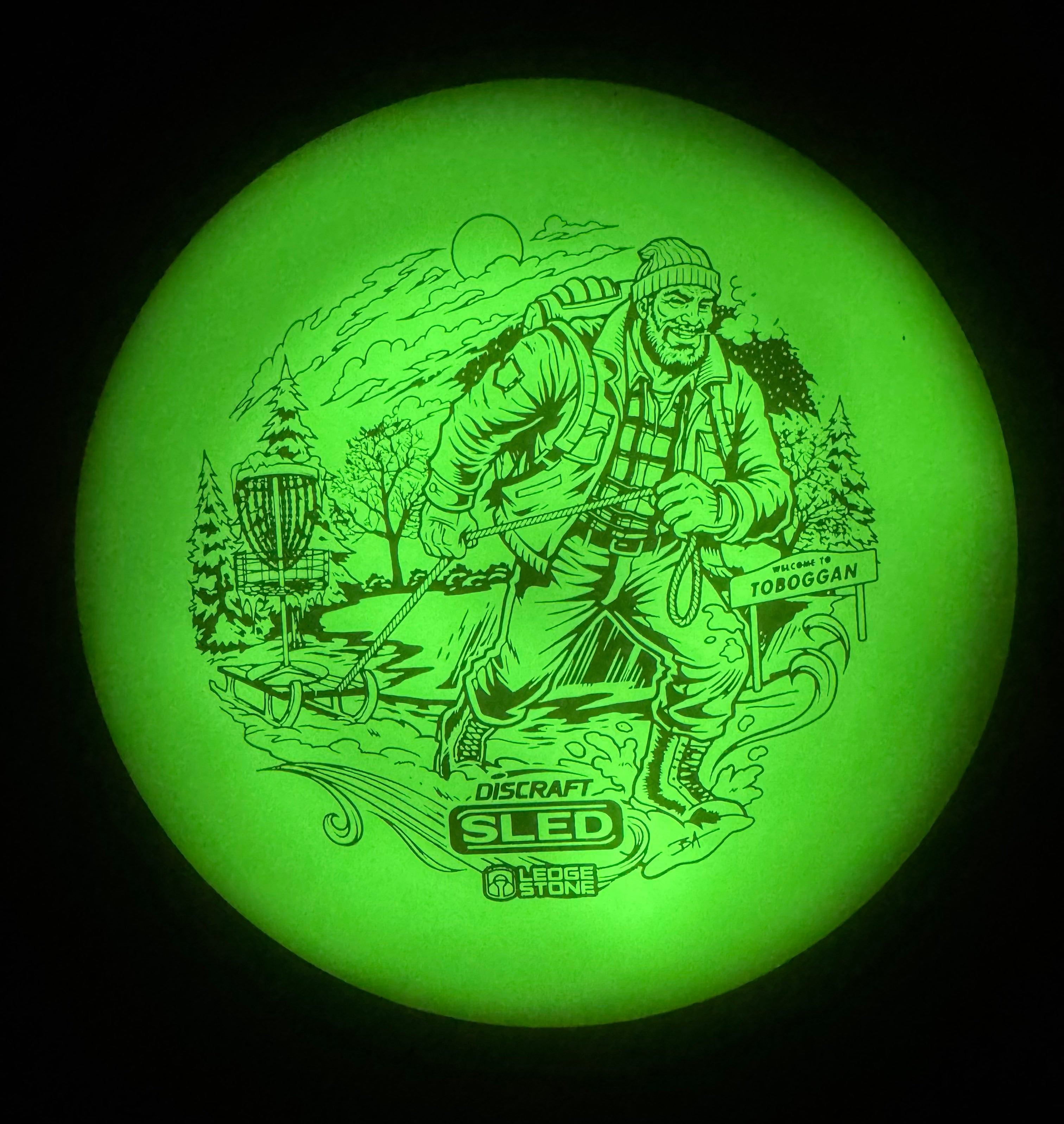 Worlds edition mega glow Sled. Toboggan 3/2/-1/2